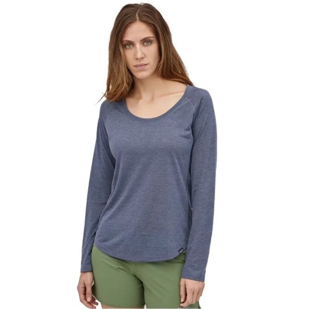 Patagonia Women's Heathered Blue Long Sleeve Tee